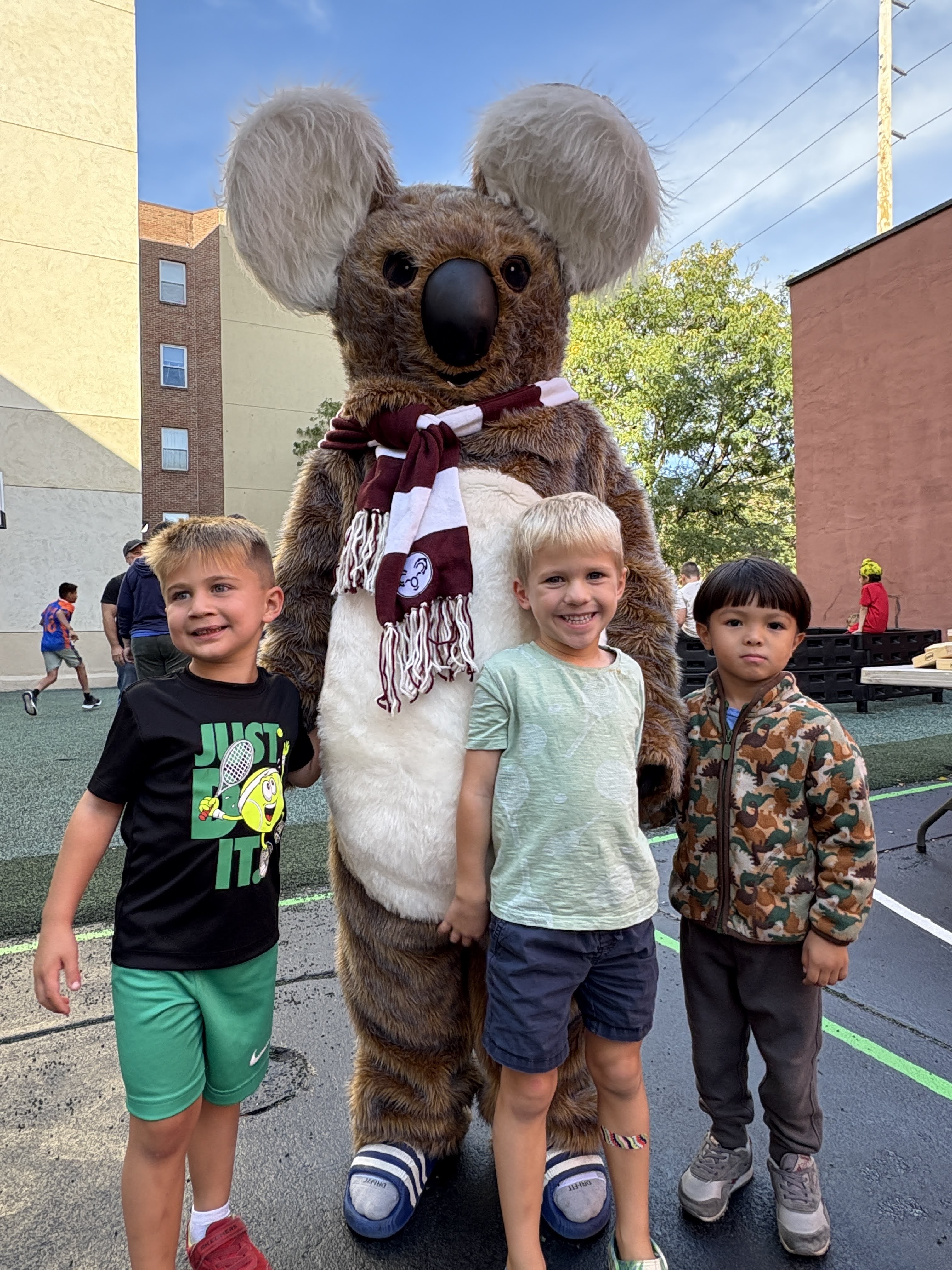 Kids with the Connors Koala at Fall Festival